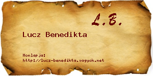 Lucz Benedikta névjegykártya